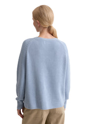 Strickpullover aus Baumwolle - 825-soft sea - Blau