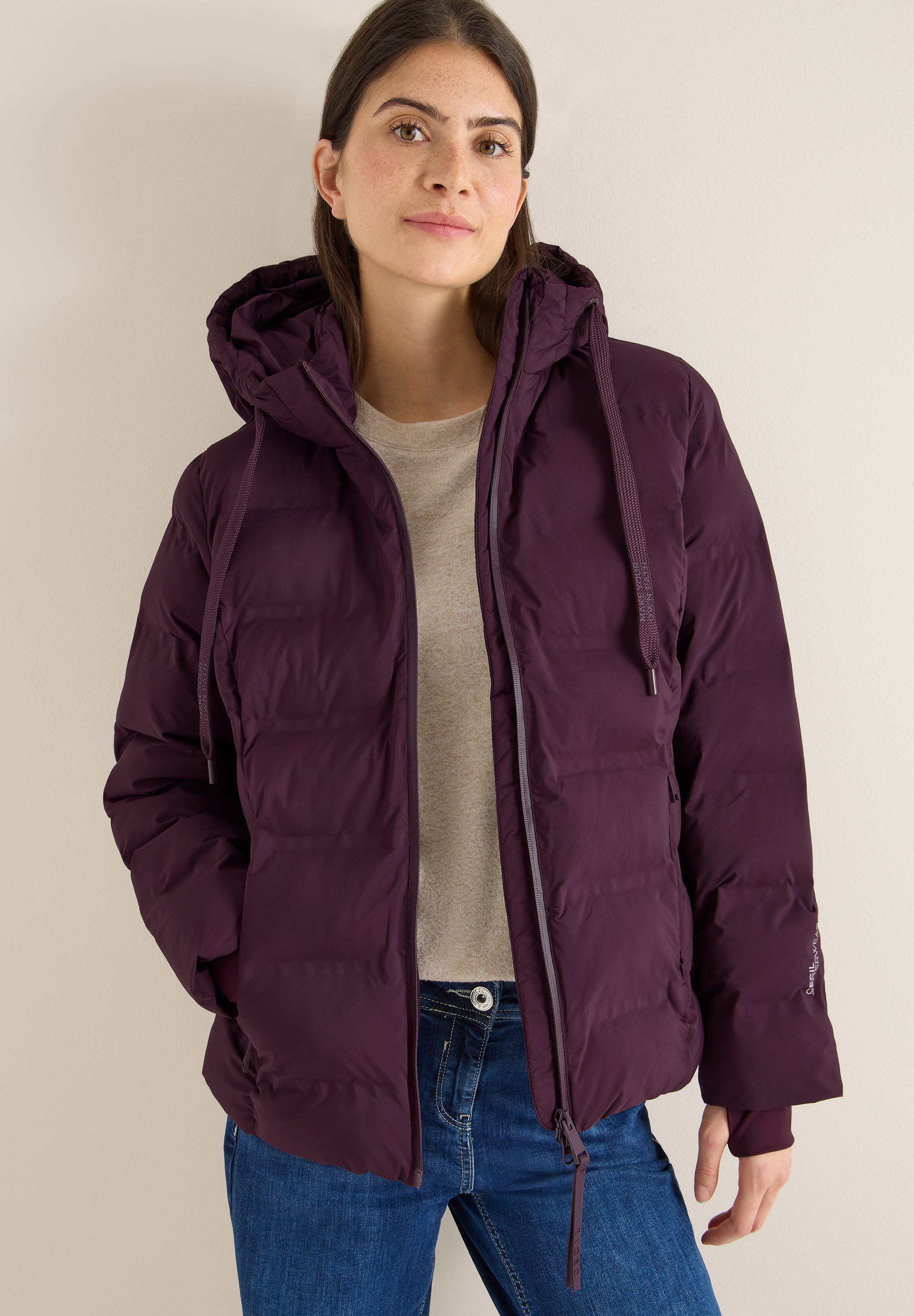 Winterjacke mit Kapuze - 16544 dark plum - Rot