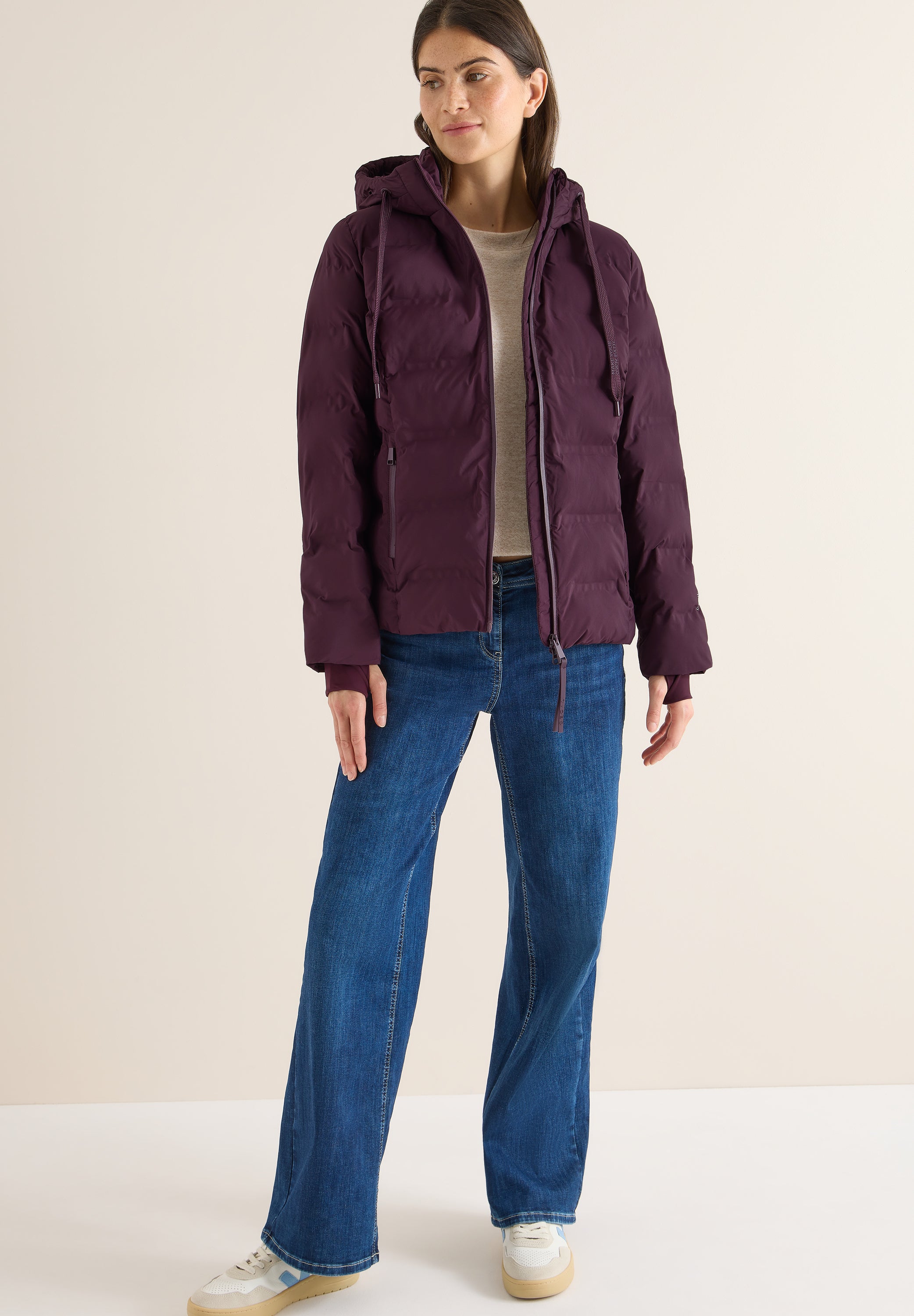 Winterjacke mit Kapuze - 16544 dark plum - Rot