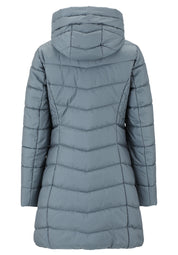 Steppmantel mit Kapuze - 8398-Ashley Blue - Blau