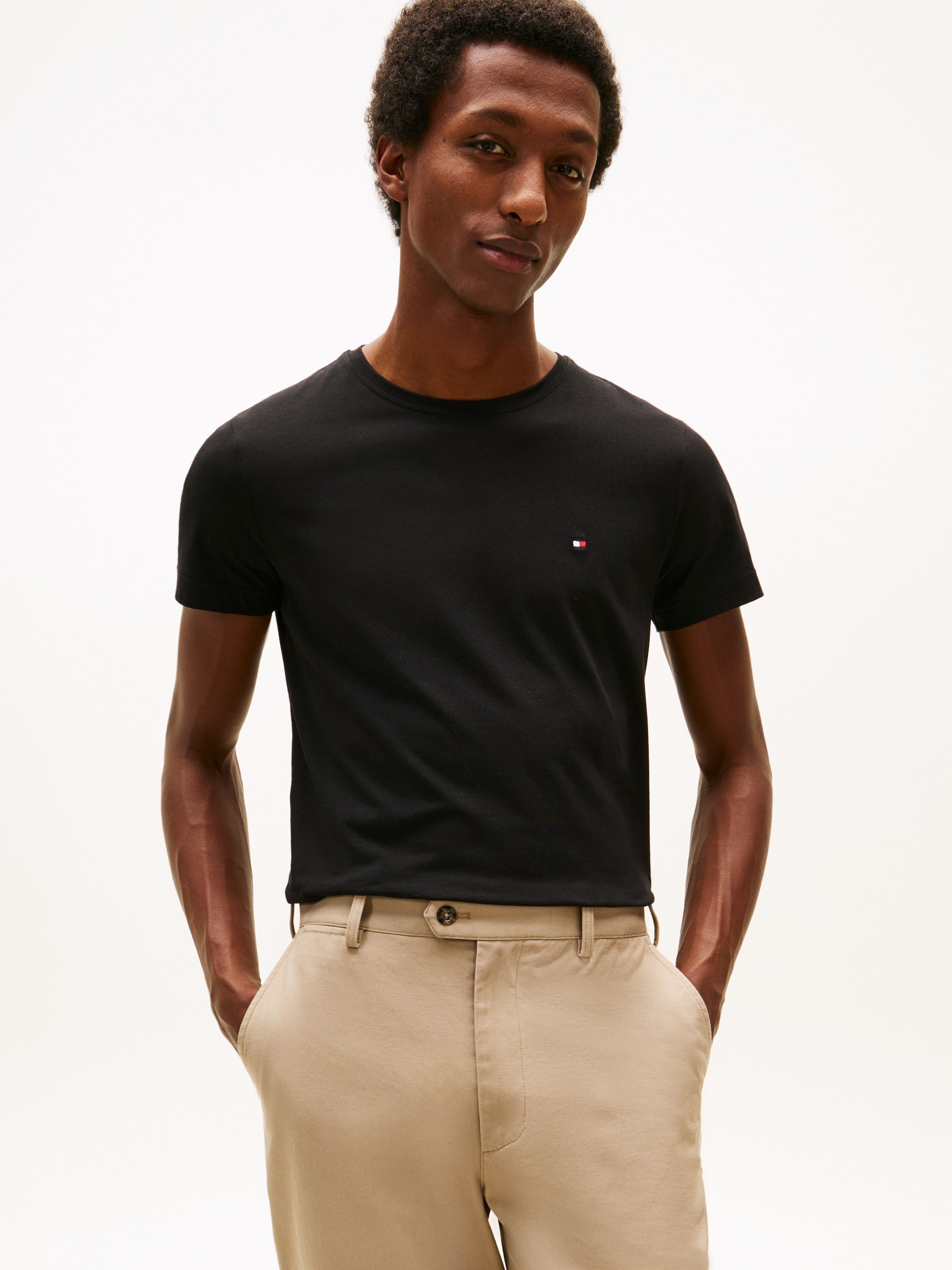 T-Shirt aus Baumwolle - BDS-BLACK - Schwarz