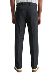 Bügelfaltenhose Straight Leg - W86-multi/ dark navy - Grau