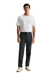 Bügelfaltenhose Straight Leg - W86-multi/ dark navy - Grau