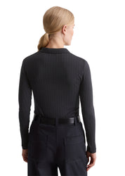 Langarmshirt aus Baumwollmix - 888-deep night blue - Blau