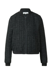 Blouson-Jacke mit dezentem Glitzergarn - 99P0-GREY/BLACK - Schwarz
