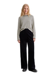 Strickpullover aus Baumwolle - 1257-Offwhite_Multi_01 - Schwarz | Weiß