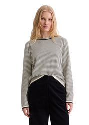 Strickpullover aus Baumwolle - 1257-Offwhite_Multi_01 - Schwarz | Weiß