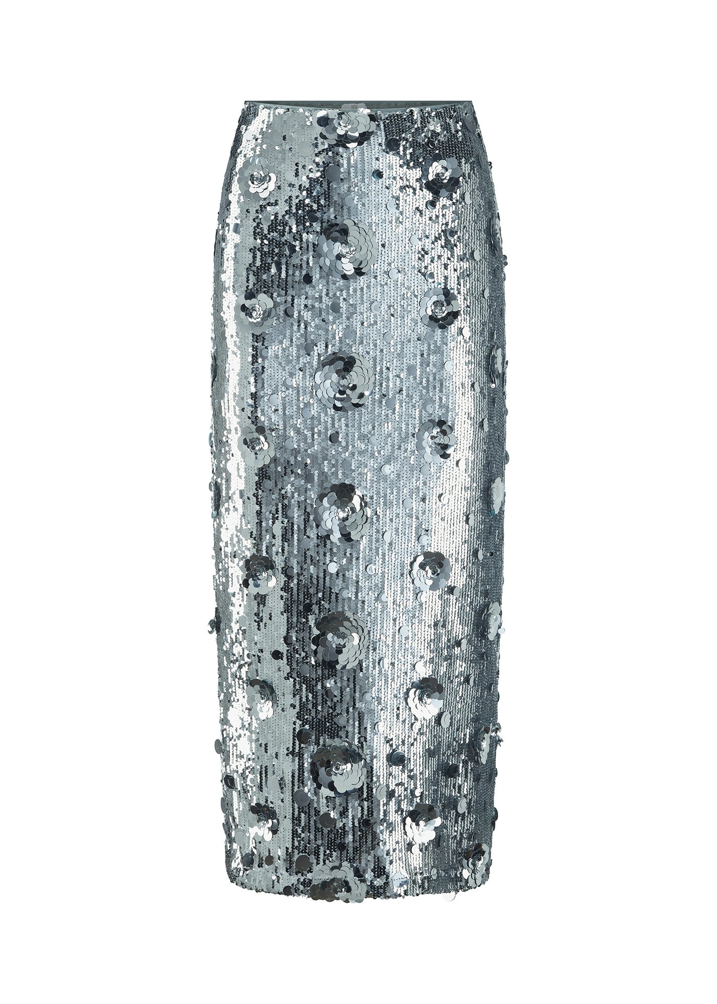 Paillettenkleid Maxi - 909-moon - Silber