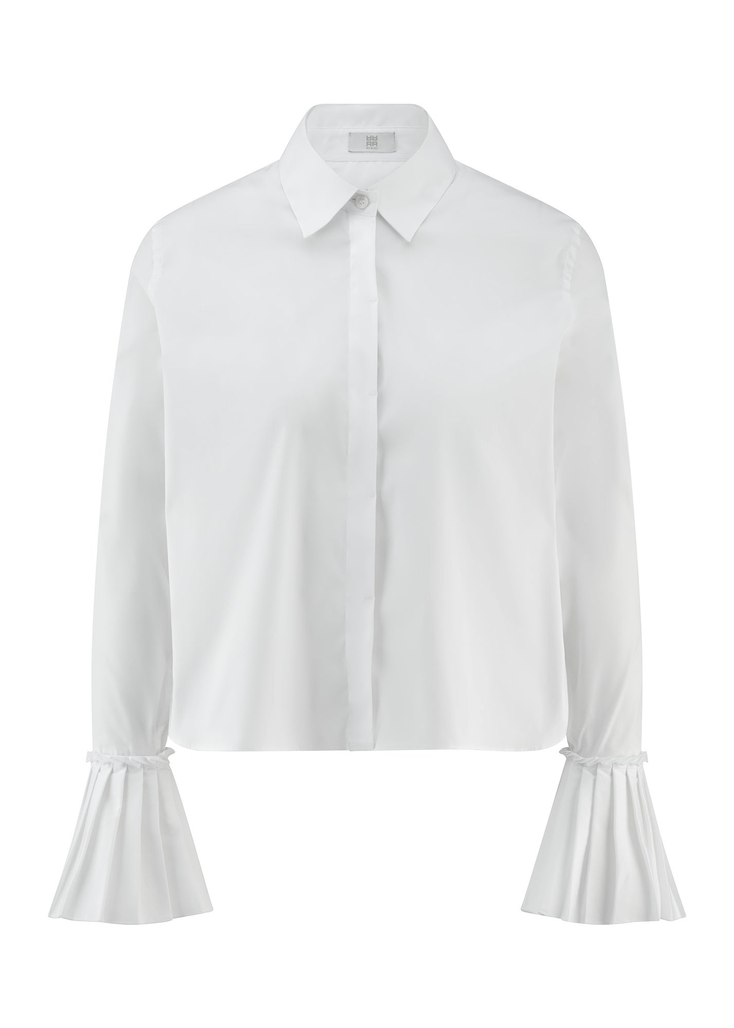 Bluse aus Baumwollmix - 100-white - Weiß