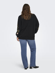 Sweatshirt TERESA aus Baumwollmix - Black - Schwarz