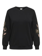 Sweatshirt TERESA aus Baumwollmix - Black - Schwarz