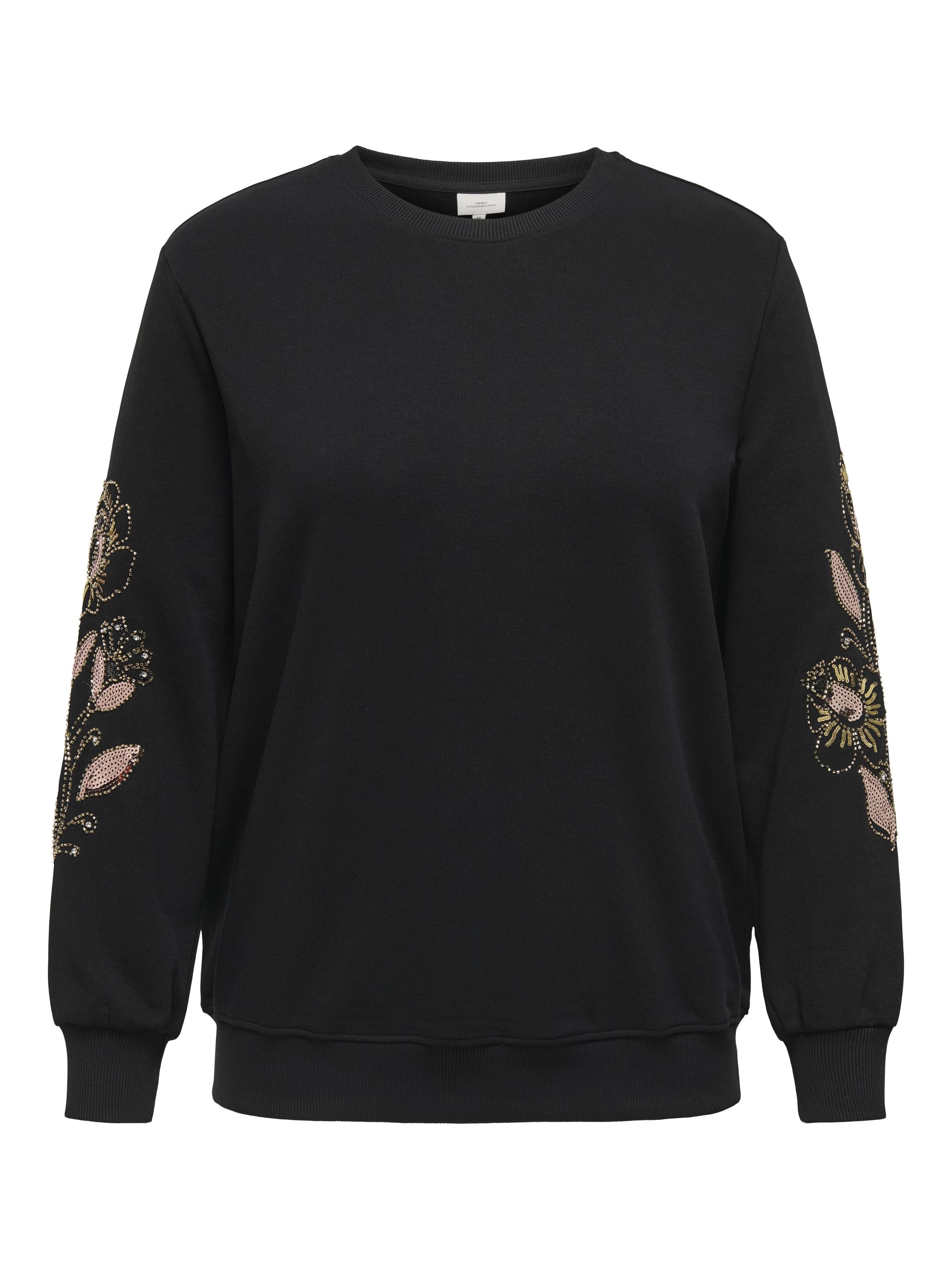 Sweatshirt TERESA aus Baumwollmix - Black - Schwarz