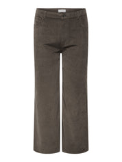 Cordhose Wide Leg - Morel - Braun