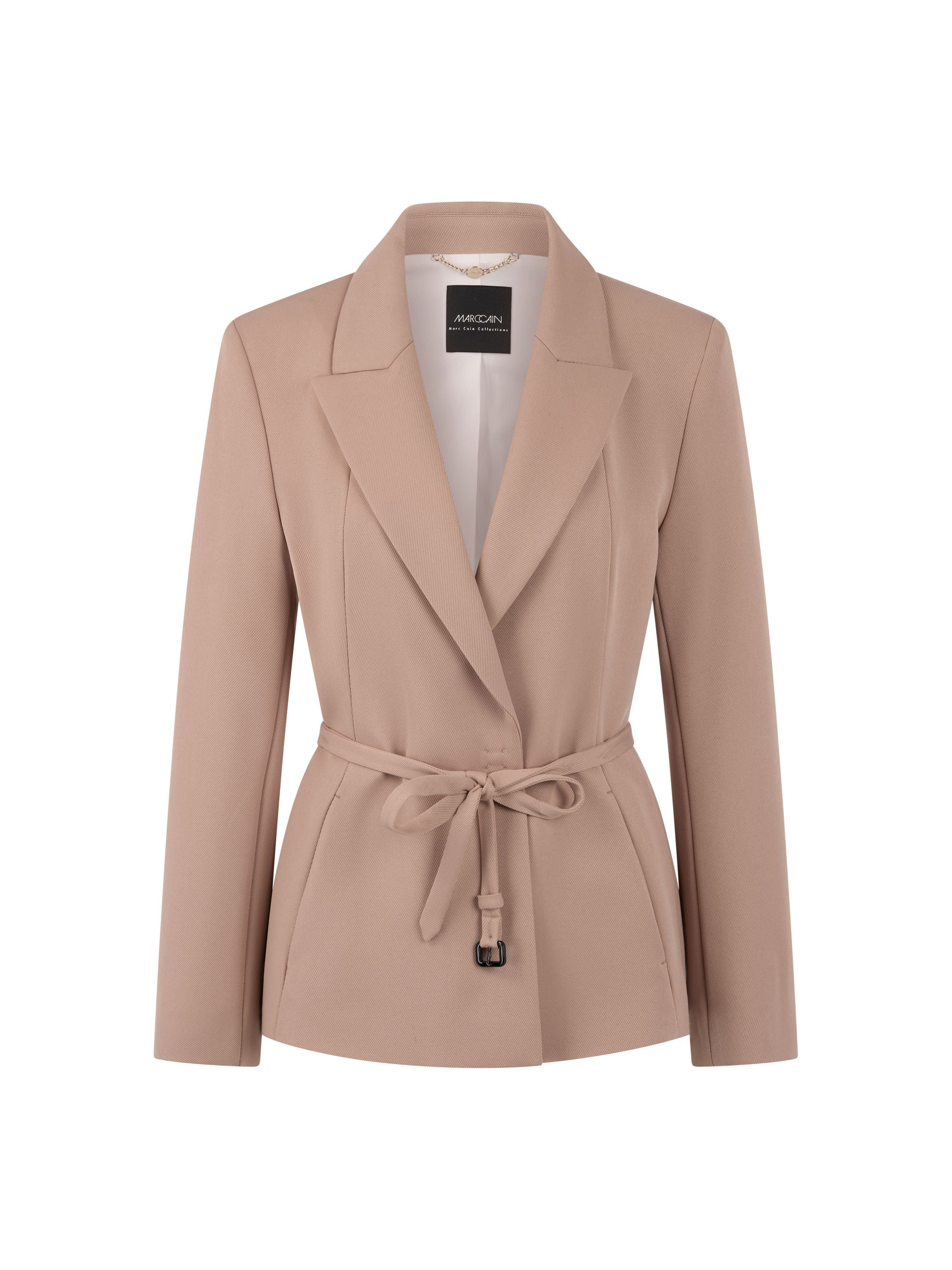 Blazer mit Taillengürtel - 619 - Beige