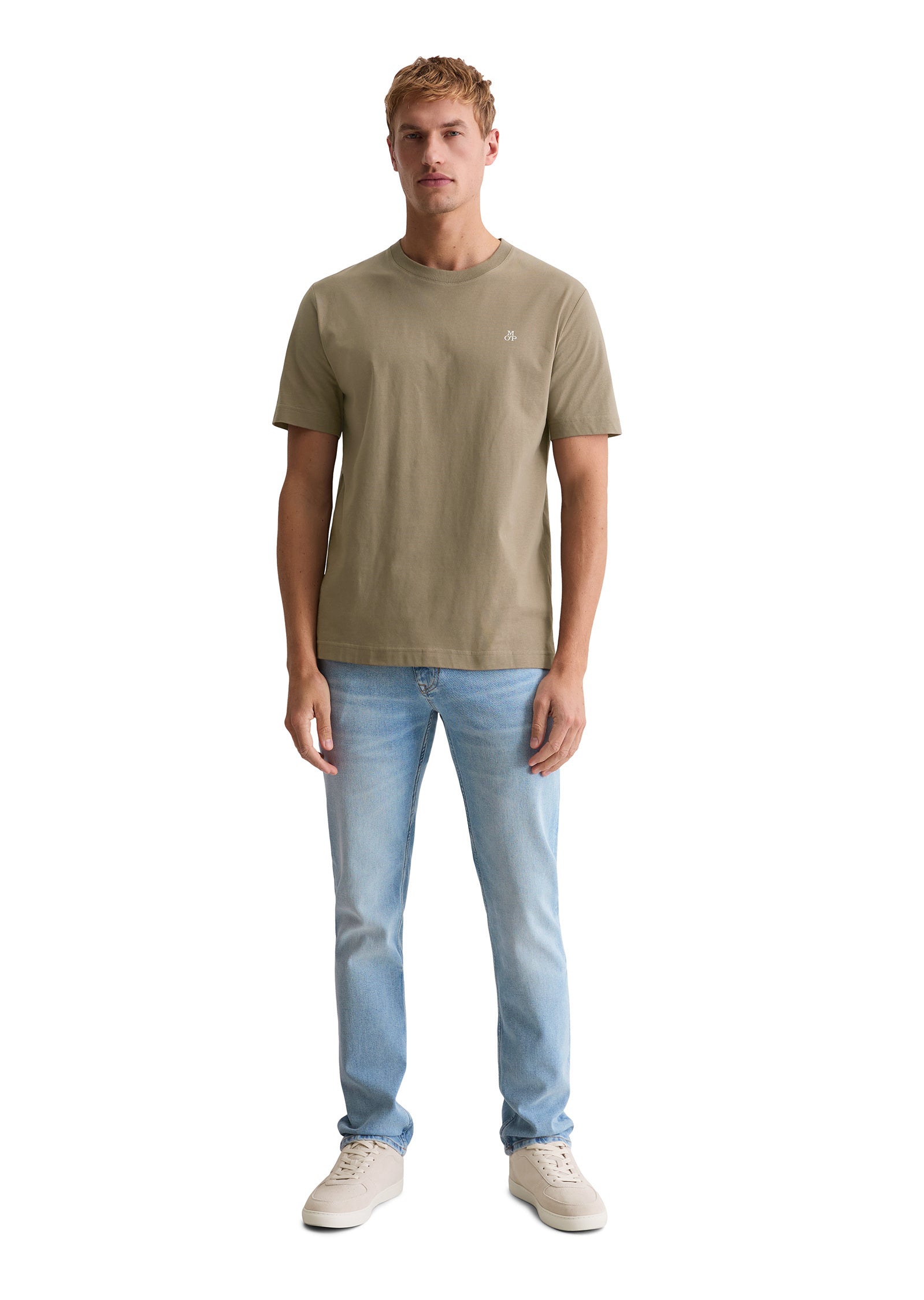 T-Shirt aus Baumwolle - 729-pavestone - Khaki