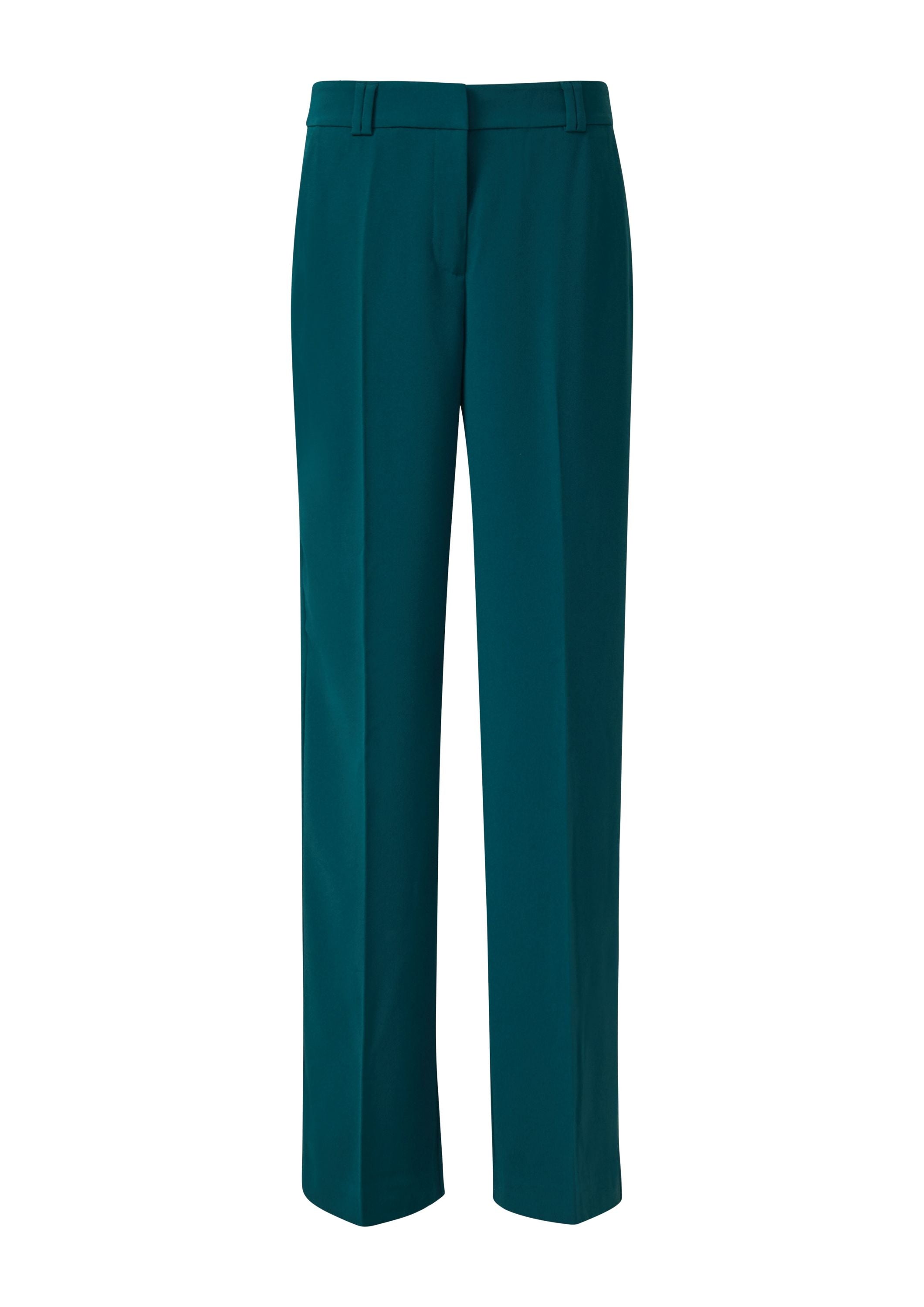 Marlenehose Wide Leg aus Crépe - 6923-BLUE GREEN - Türkis