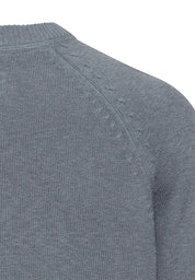 Strickpullover aus Baumwollmix - 45-Stormy Blue - Blau
