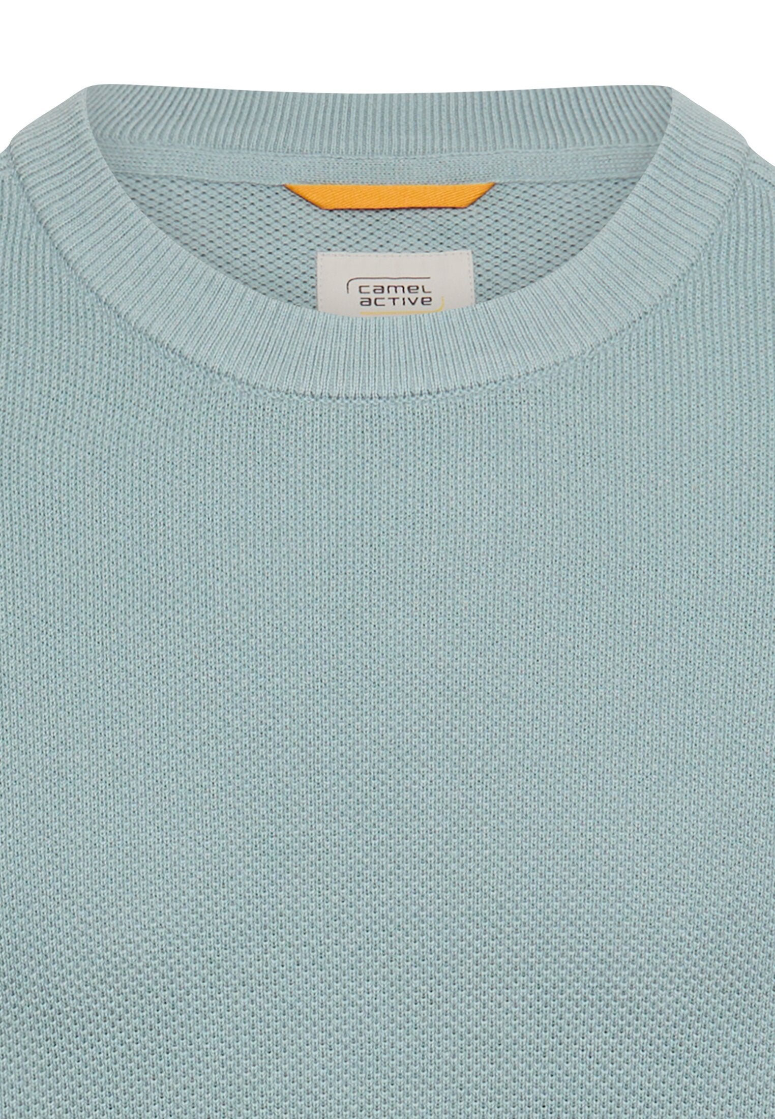 Strickpullover aus Baumwolle - 43-Aqua Blue - Blau