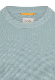 Strickpullover aus Baumwolle - 43-Aqua Blue - Blau