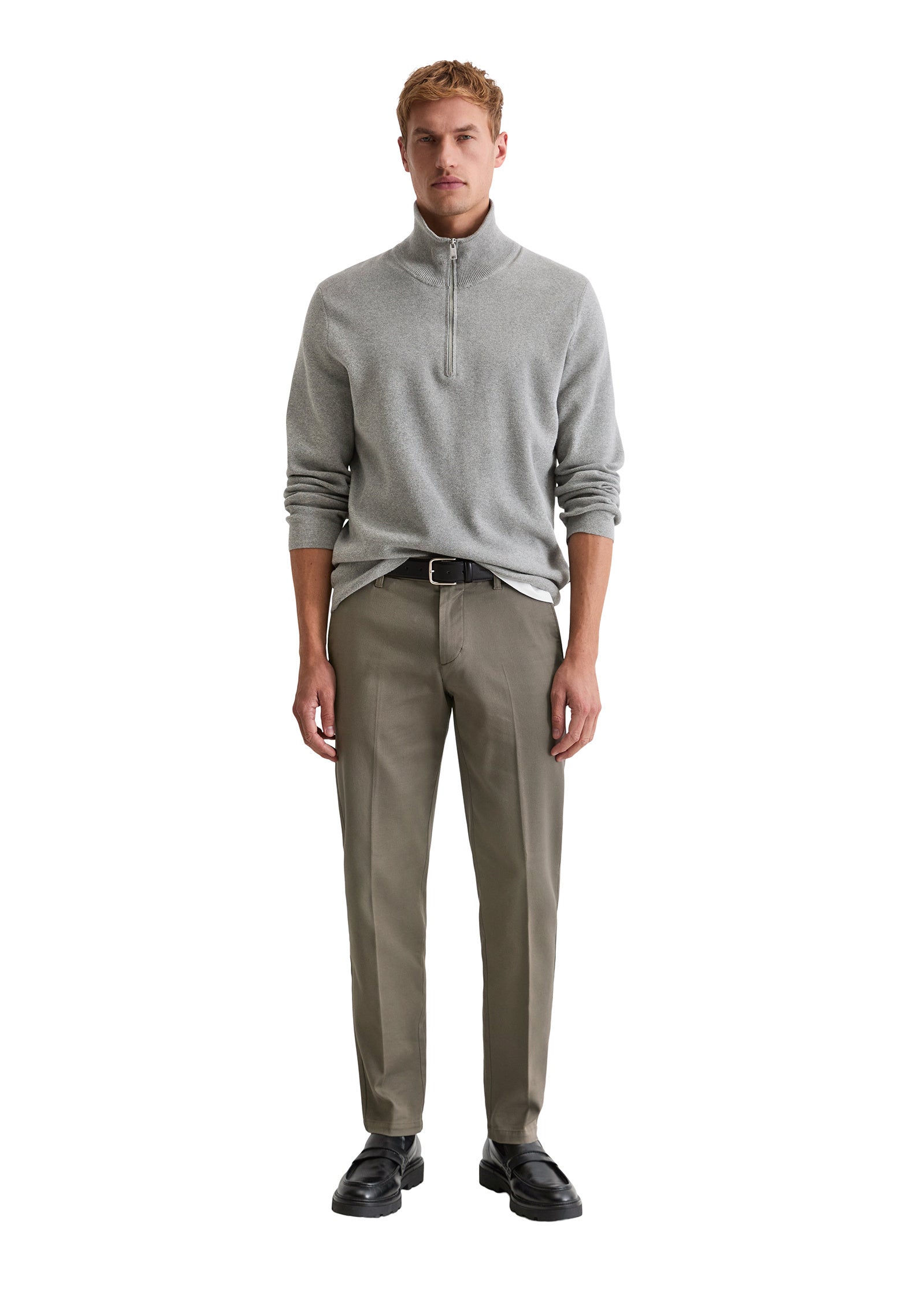 Strickpullover aus Baumwolle - 936-grey melange - Grau