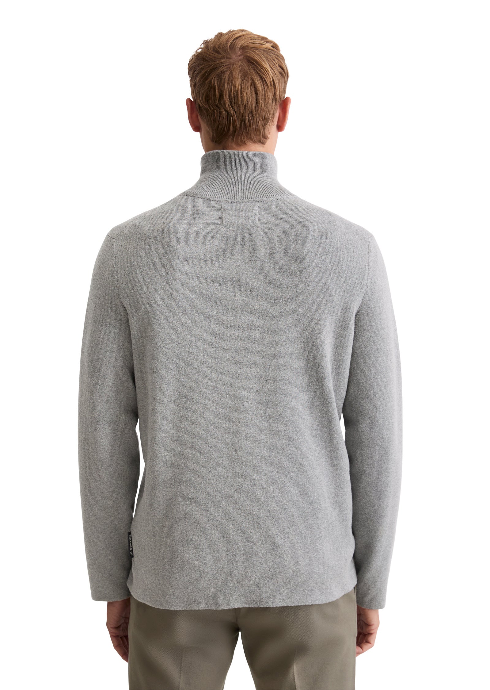 Strickpullover aus Baumwolle - 936-grey melange - Grau