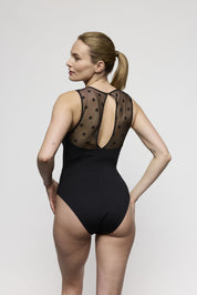 Body DAISY mit Stickereien - ZWA - Schwarz