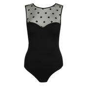 Body DAISY mit Stickereien - ZWA - Schwarz