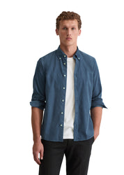 Freizeithemd Shaped Fit - 870-storm - Blau