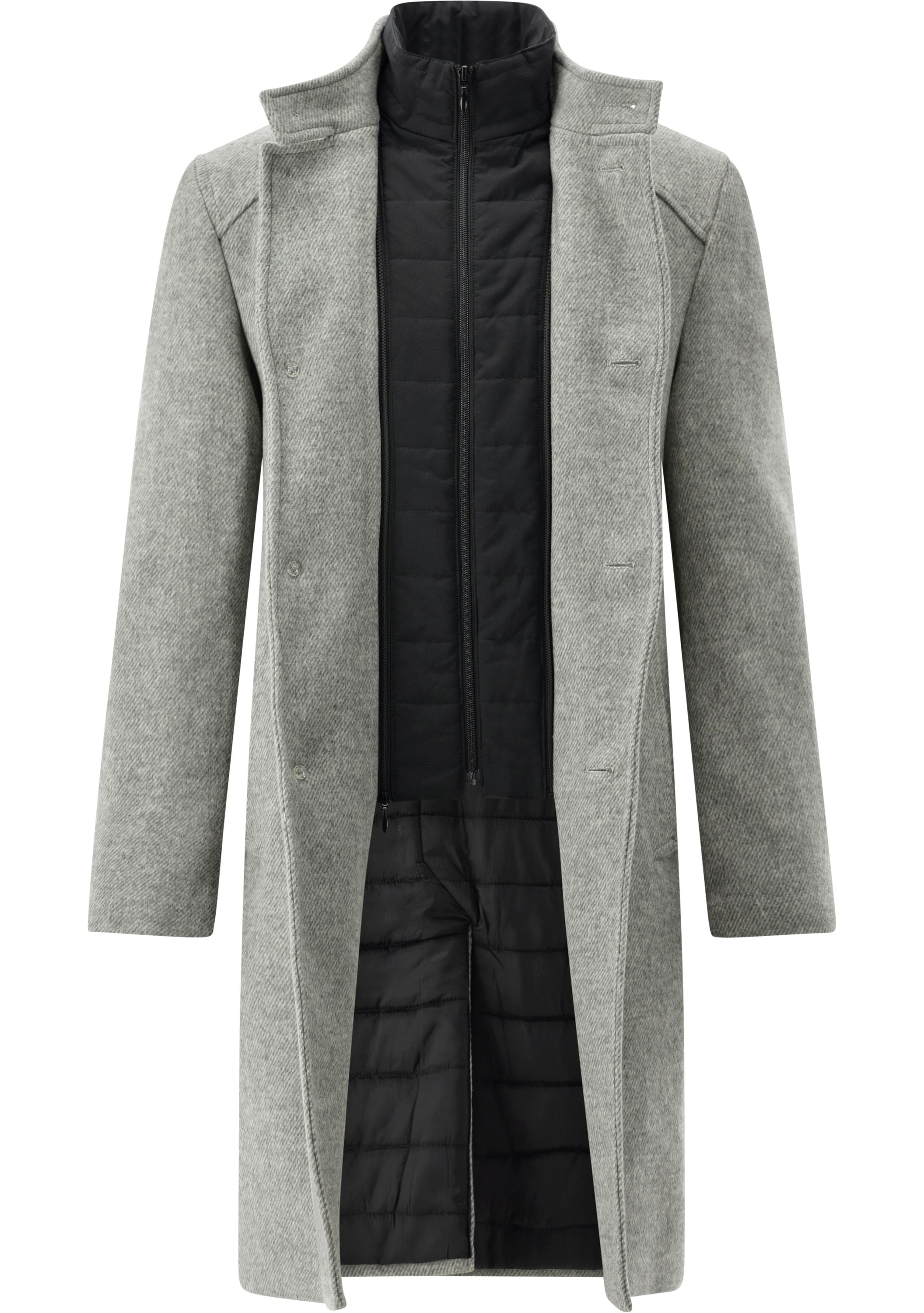 Mantel MATS mit Stehkragen - 81 - Grau