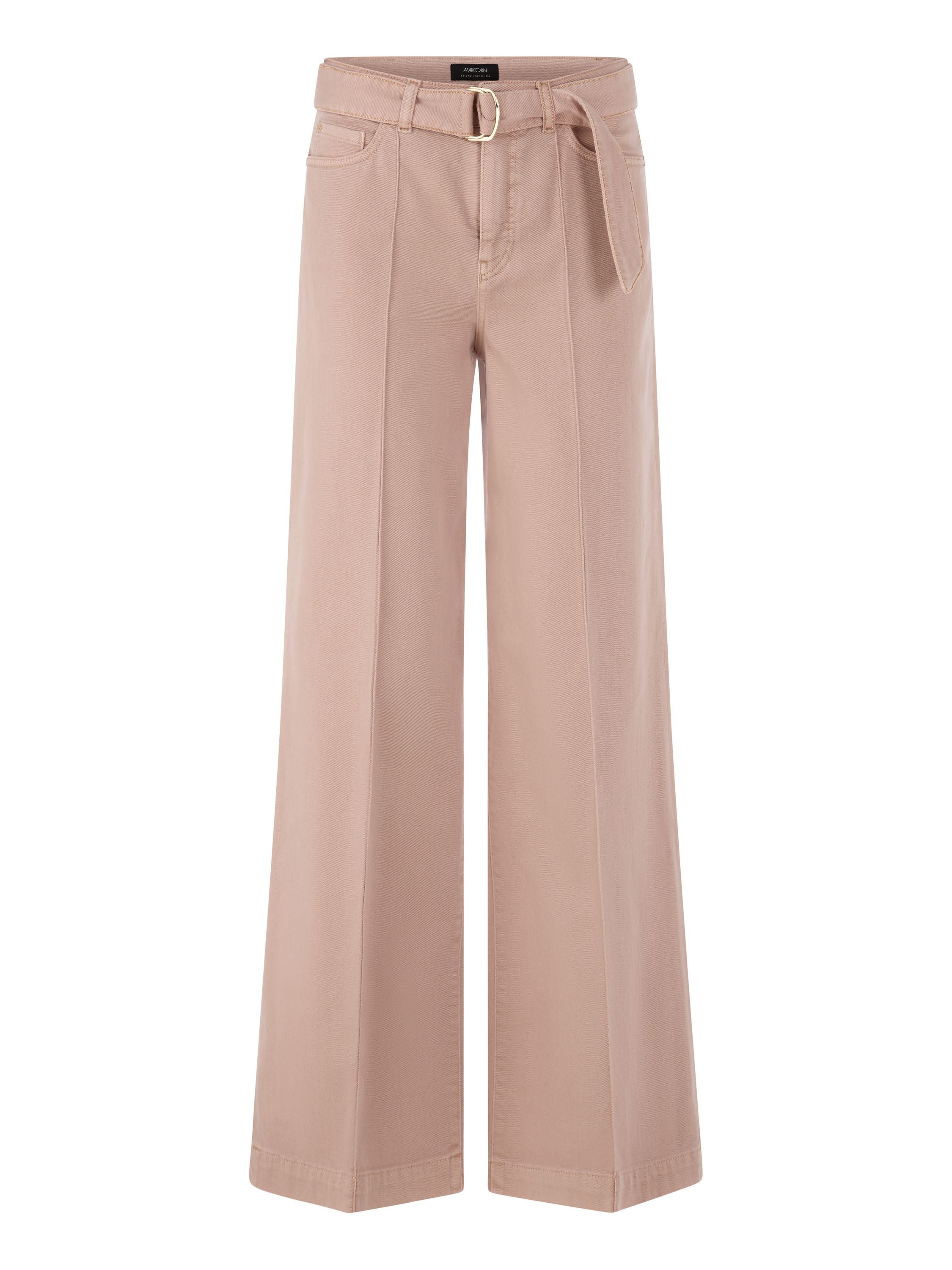 Jeans WARRI Wide Leg mit Strasskordel - 619 - Beige