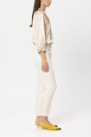 Bundfaltenhose Tapered Fit - 105 - Creme