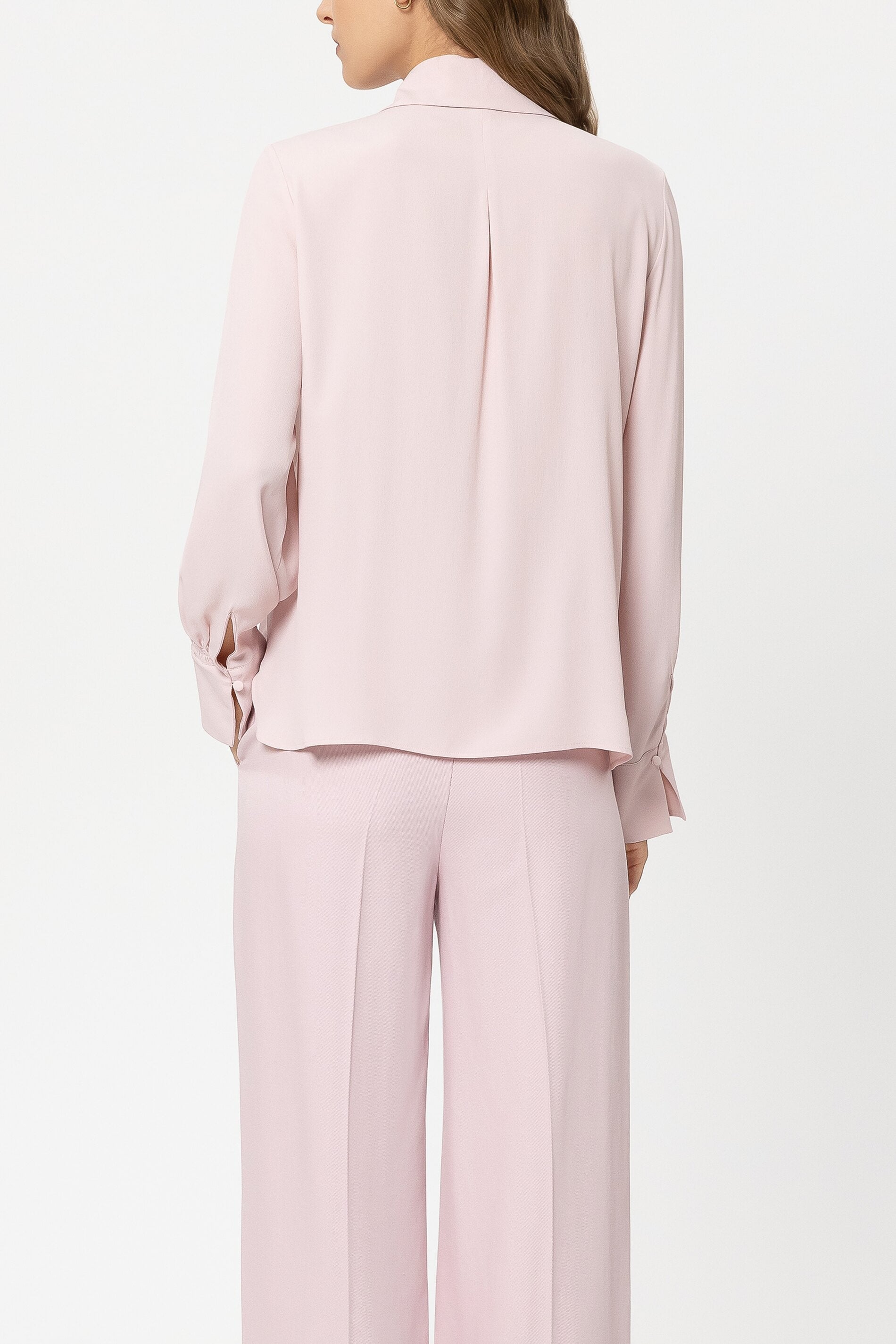 Schluppenbluse aus Seidenmix - 426 - Rosa