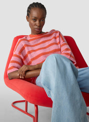 Strickpullover aus Alpakamix - 6253-HUMMER - Pink