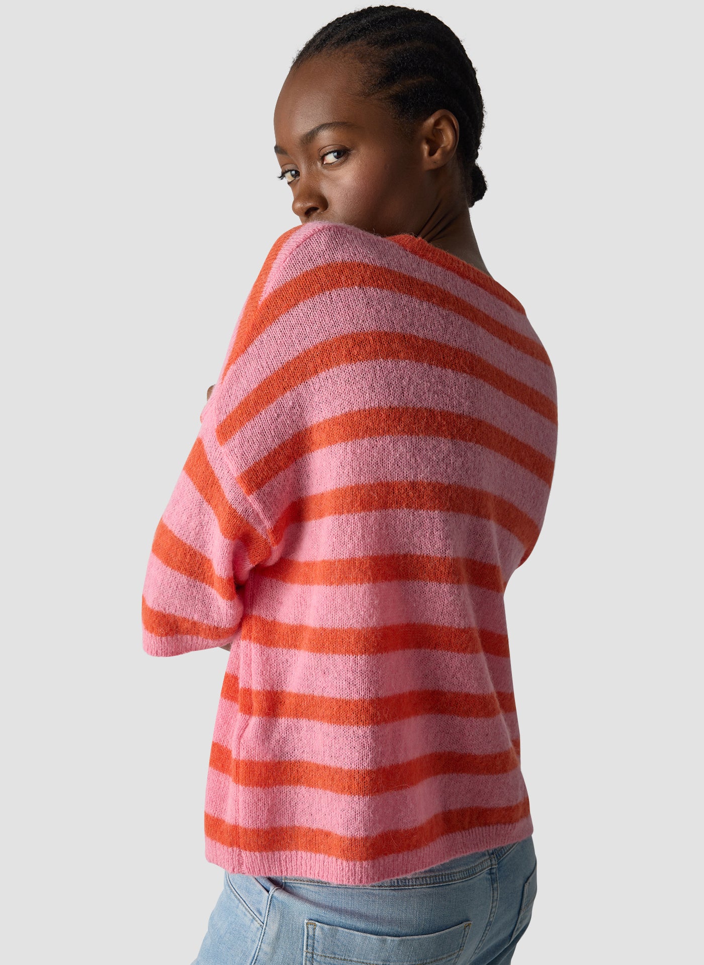 Strickpullover aus Alpakamix - 6253-HUMMER - Pink