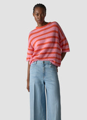 Strickpullover aus Alpakamix - 6253-HUMMER - Pink