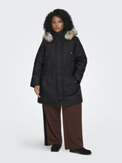 Parka Jacke - Black/NATURE FUR - Schwarz