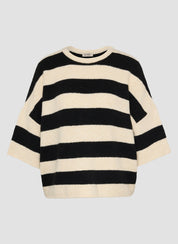 Strickpullover gestreift - 5608-Elfenbein - Creme