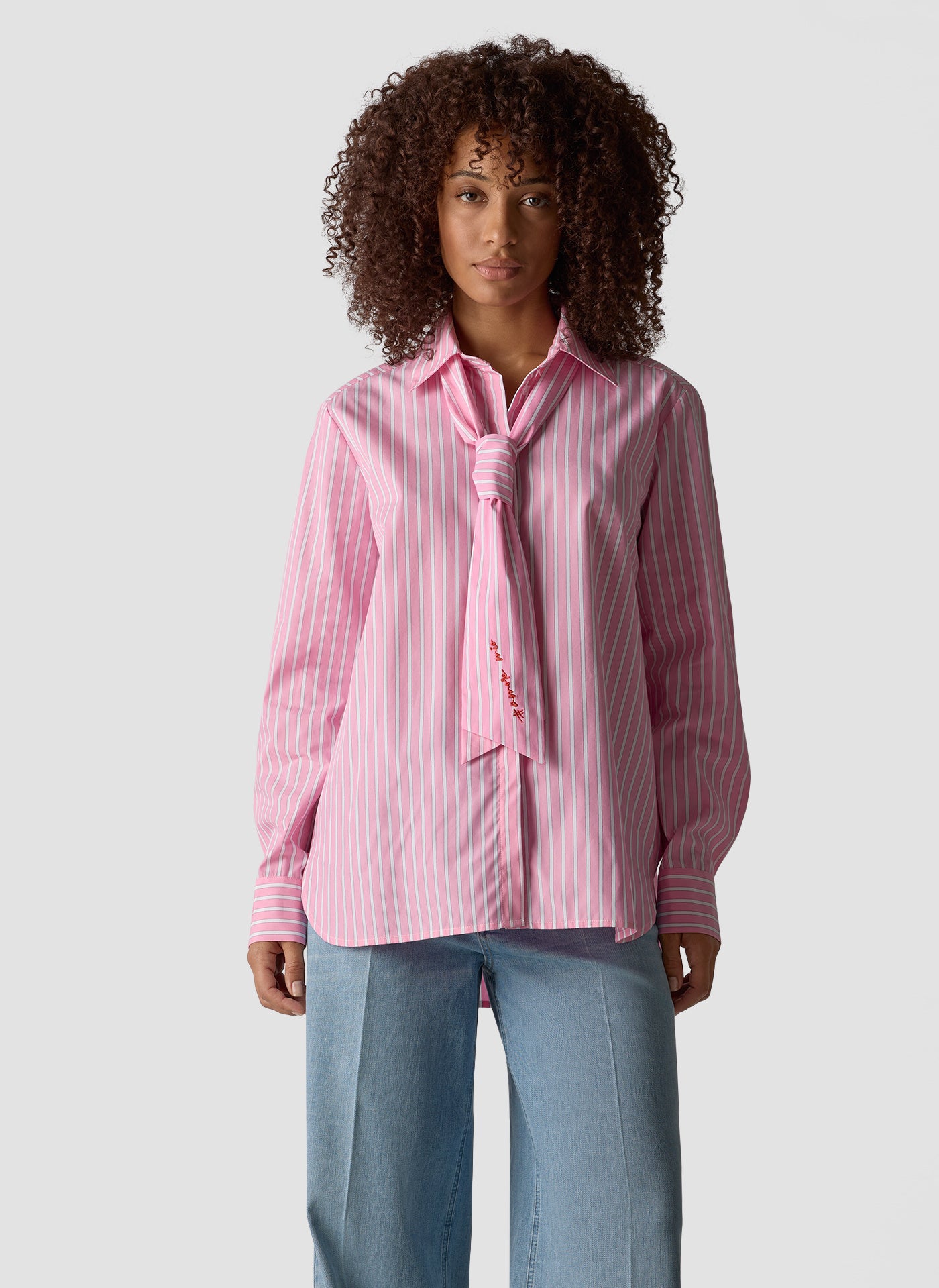 Bluse aus Baumwollmix - 6212-ROSA - Rosa