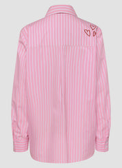 Bluse aus Baumwollmix - 6212-ROSA - Rosa