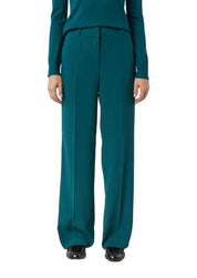 Marlenehose Wide Leg aus Crépe - 6923-BLUE GREEN - Türkis