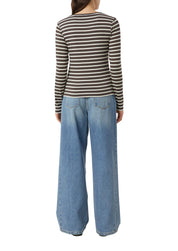 Langarmshirt gestreift - 89G0-BROWN - Braun