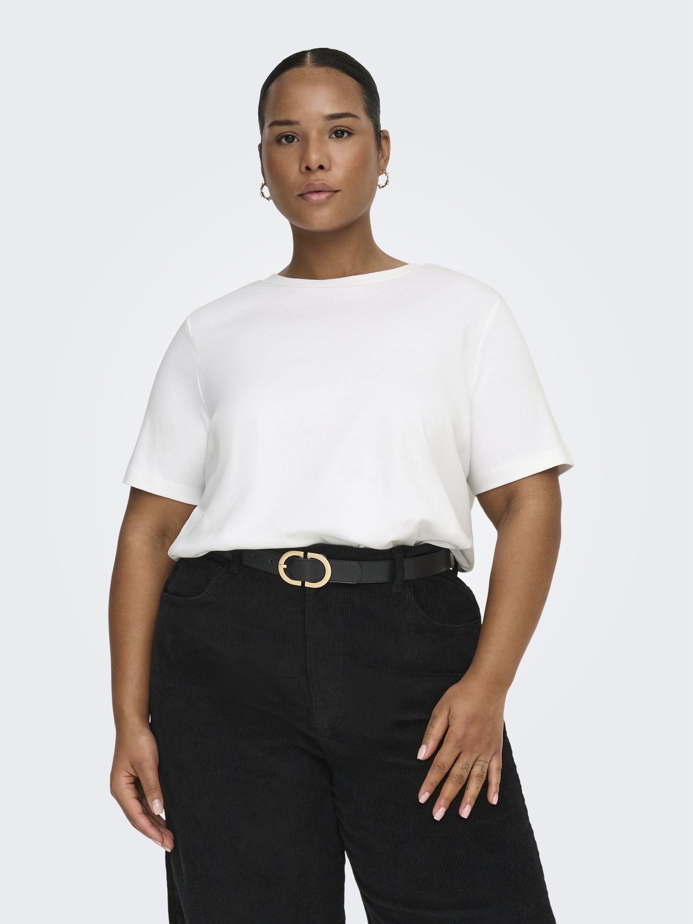 T-Shirt  Bio Baumwolle Rundhals - Bright White - Weiß