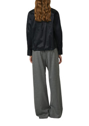 Bluse Relaxed Fit aus Baumwolle - 9999-GREY/BLACK - Schwarz