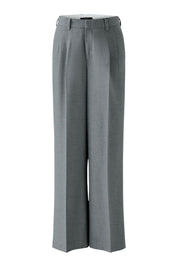 Bundfaltenhose Wide Leg - 9517-grey - Grau