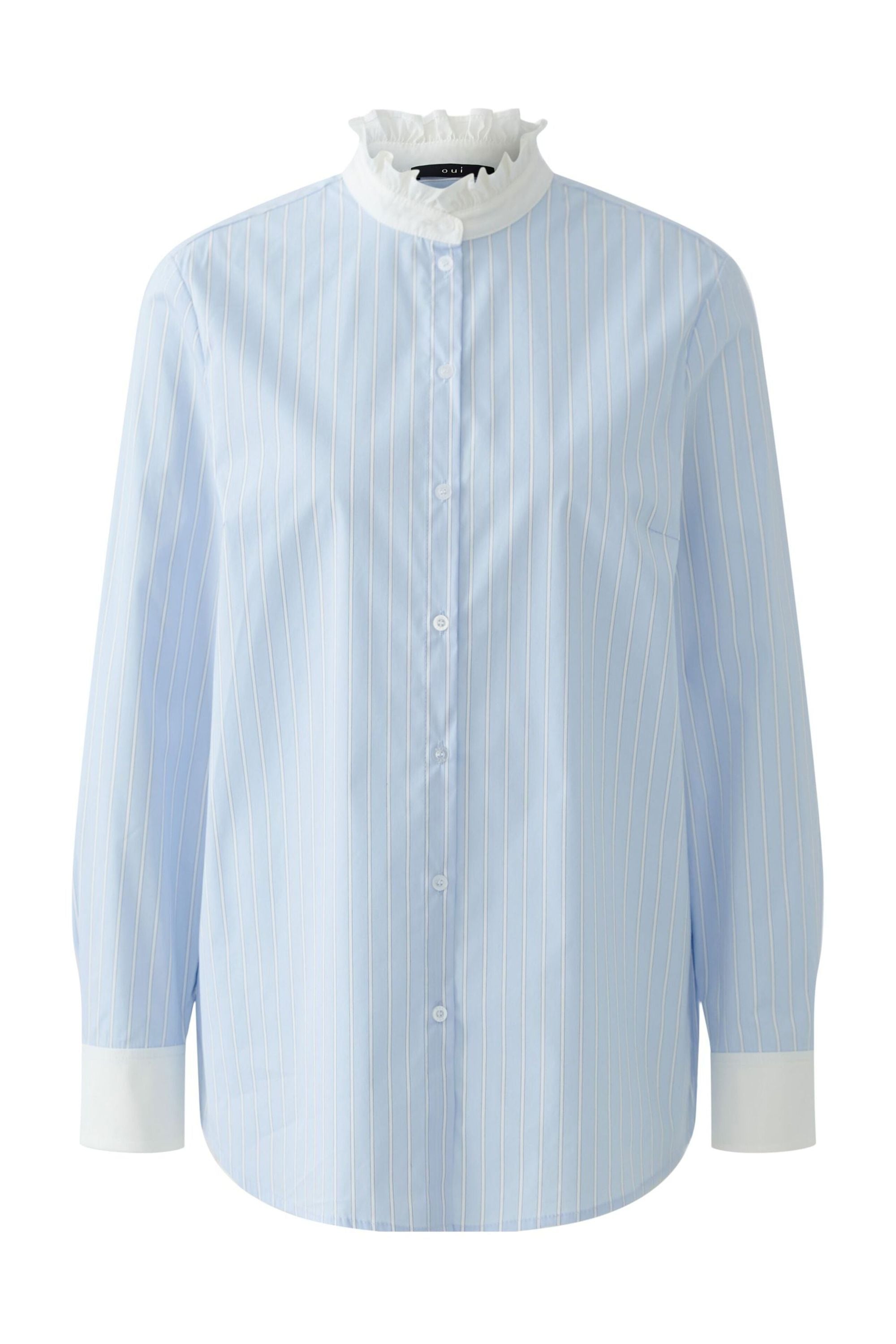 Bluse gestreift - 0521-lt blue white - Blau