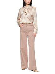 Jeans WARRI Wide Leg mit Strasskordel - 619 - Beige