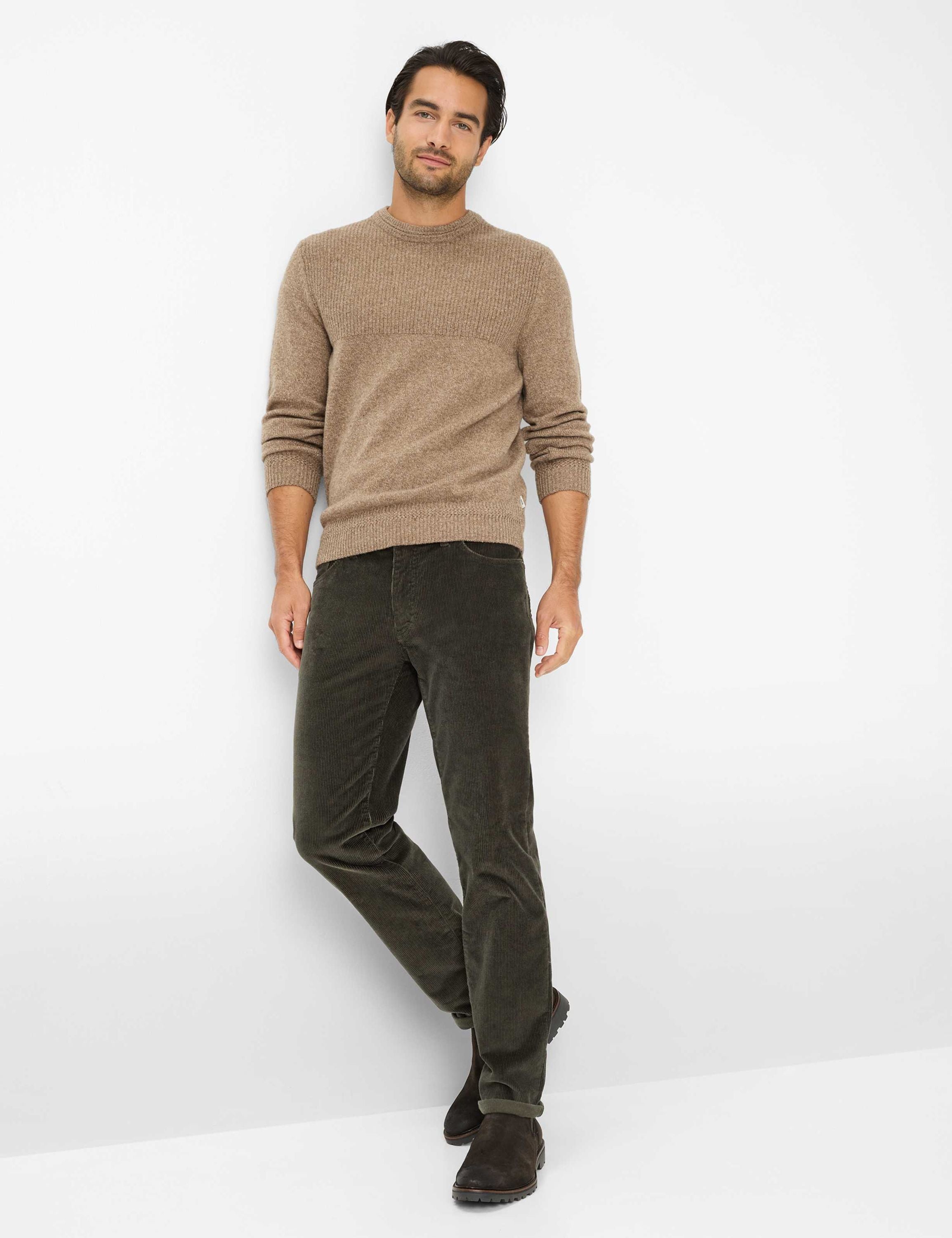 Cordhose CADIZ Straight Fit - 35-OLIVE - Grün