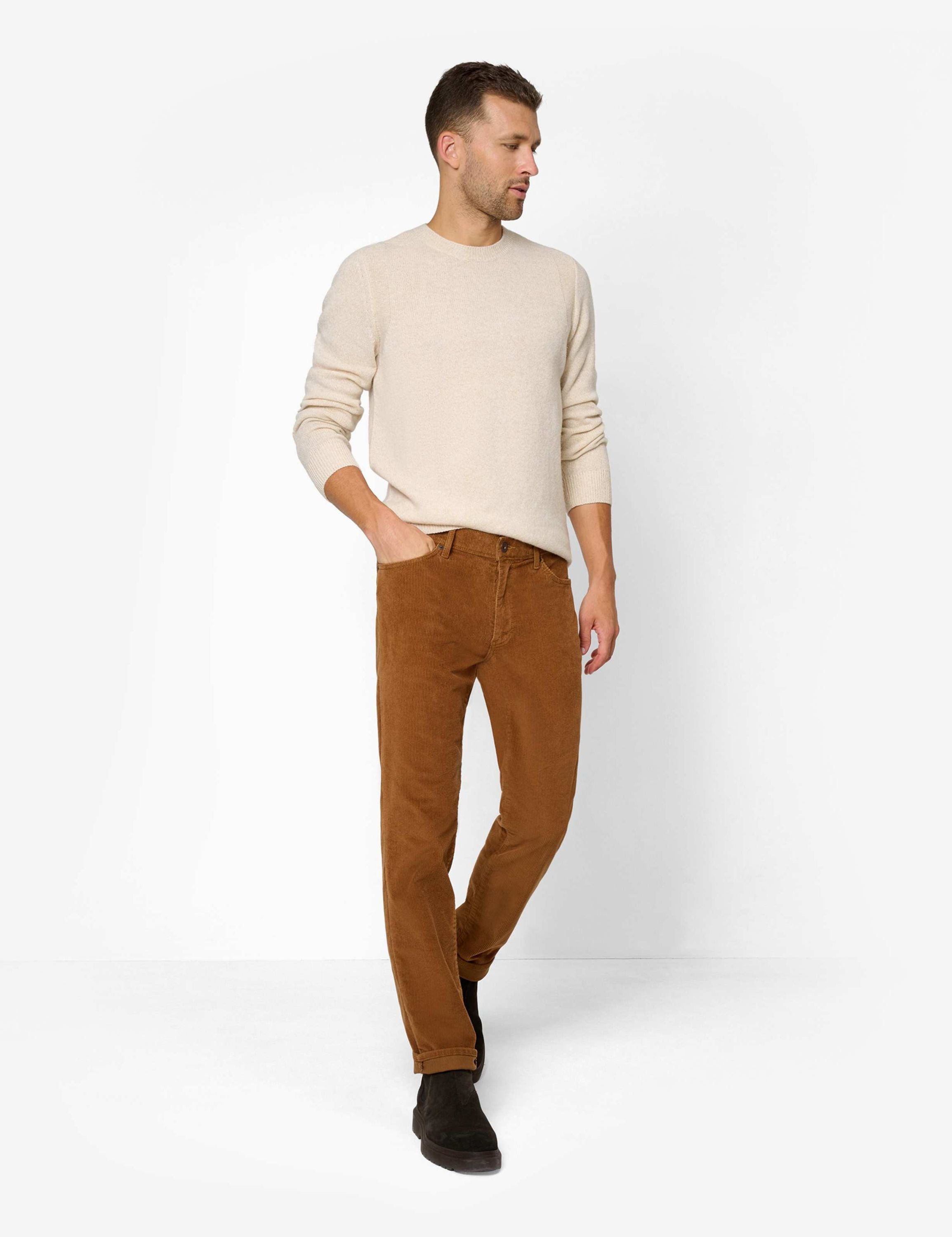Cordhose CADIZ Straight Fit - 63-63 - Braun