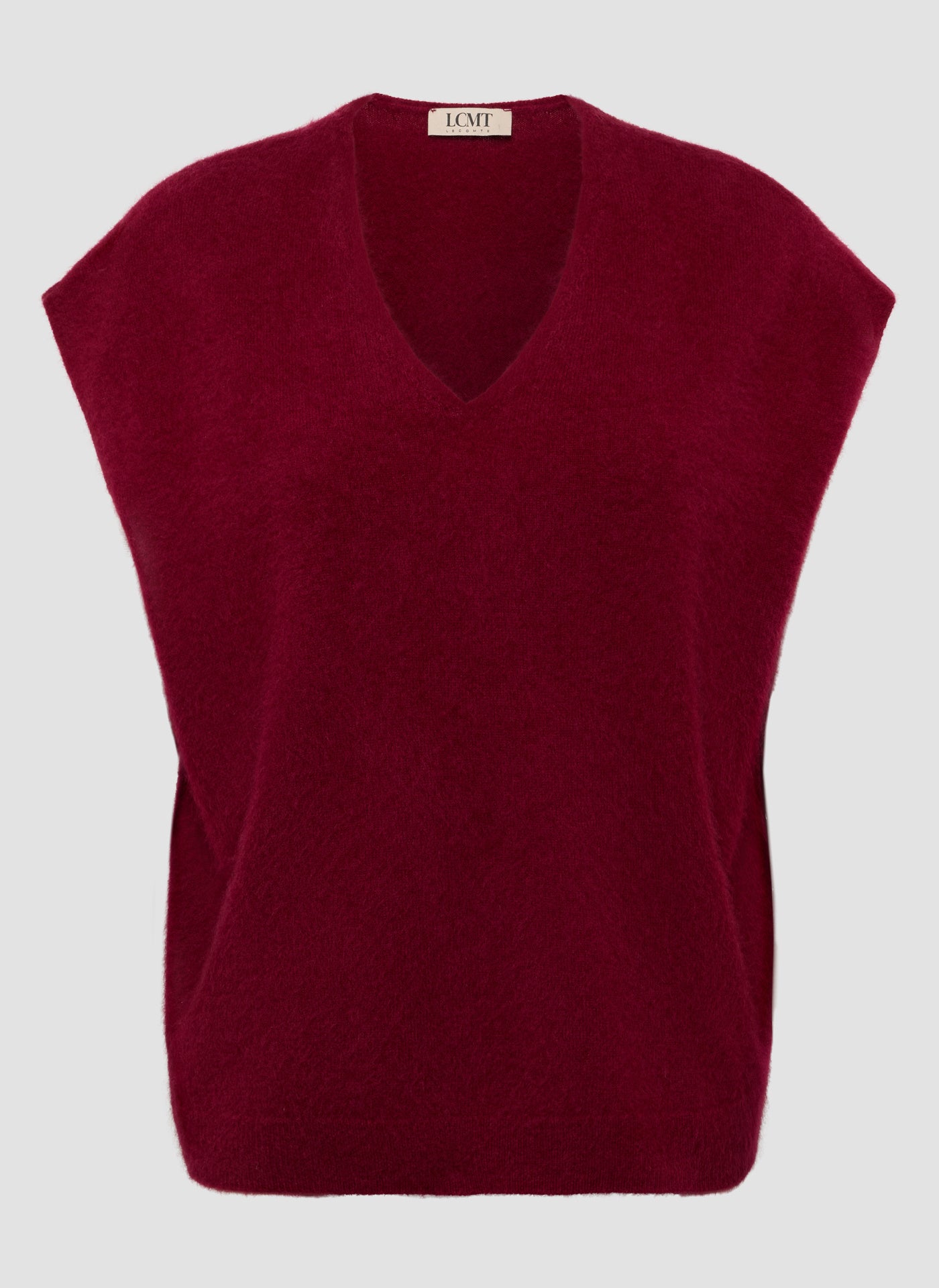 Strickpullunder aus Wolle - 5296-Bordeaux - Rot