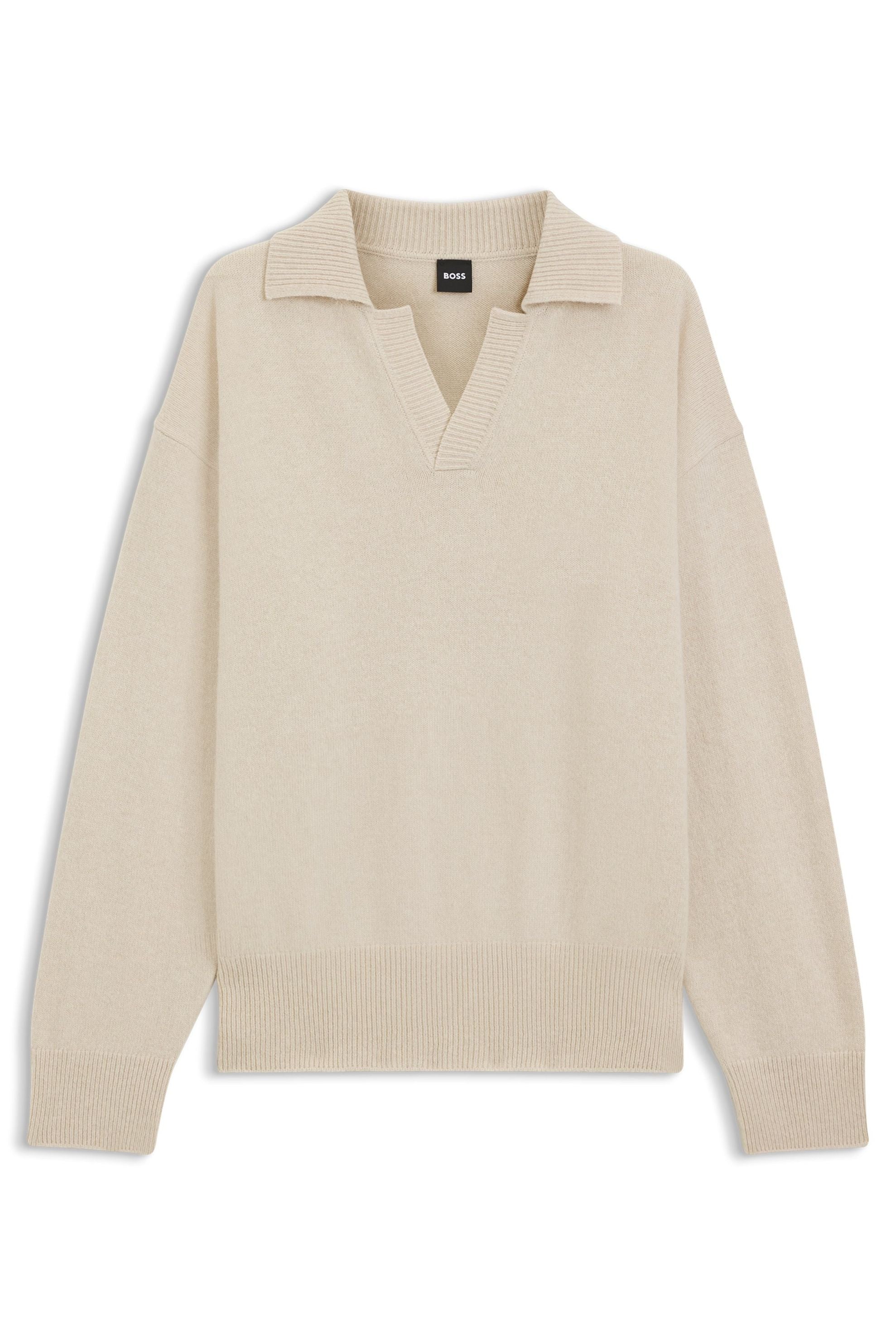 Strickpullover UCARI aus Schurwolle - 130-Open White - Beige